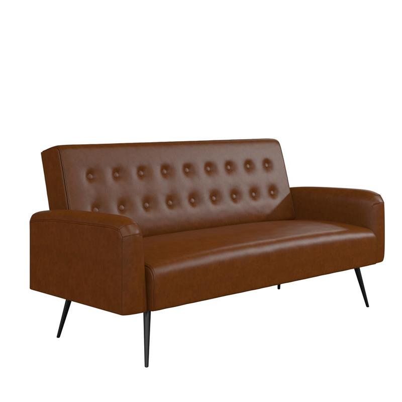 Futons: Shop Futon Beds For Sale Online At Clearance Prices Throughout Celine Sectional Futon Sofas With Storage Camel Faux Leather (View 1 of 15)