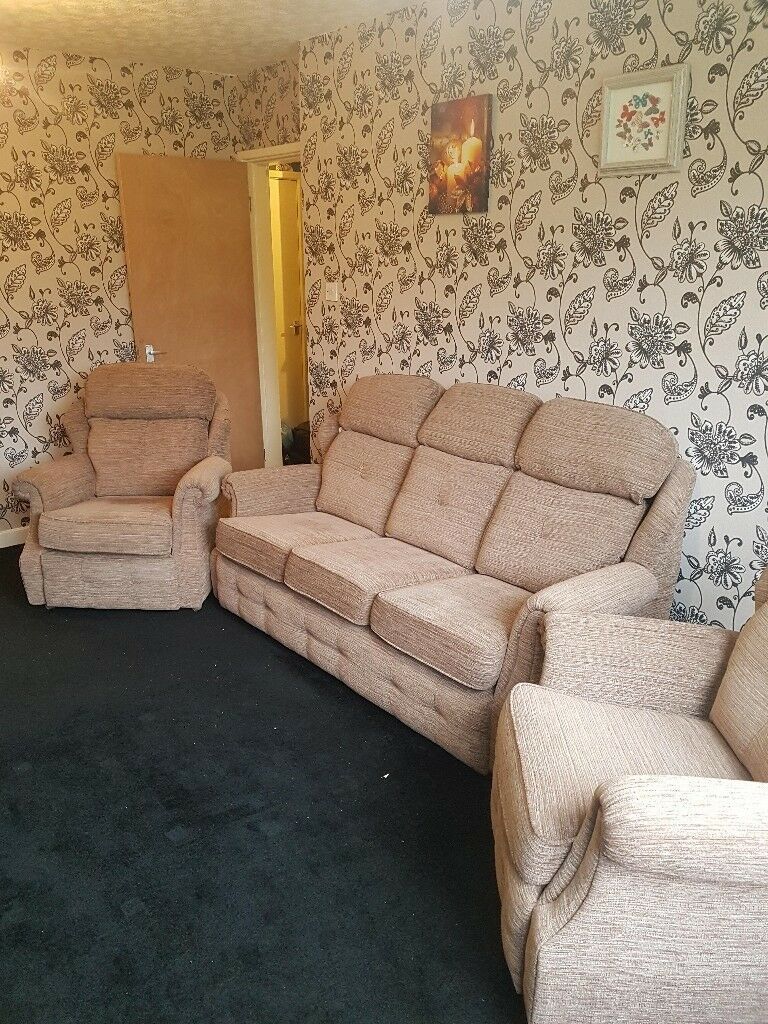 G Plan Wilton 3 Piece Suite Sofa Settee – Used But In An Within Wilton Fabric Sectional Sofas (View 15 of 15)