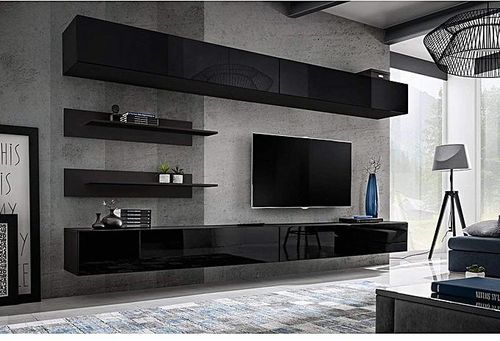 Generic Elegant Wall Mounted Floating Modern Wall Unit For Modern Wall Mount Tv Stands (Photo 14 of 15)