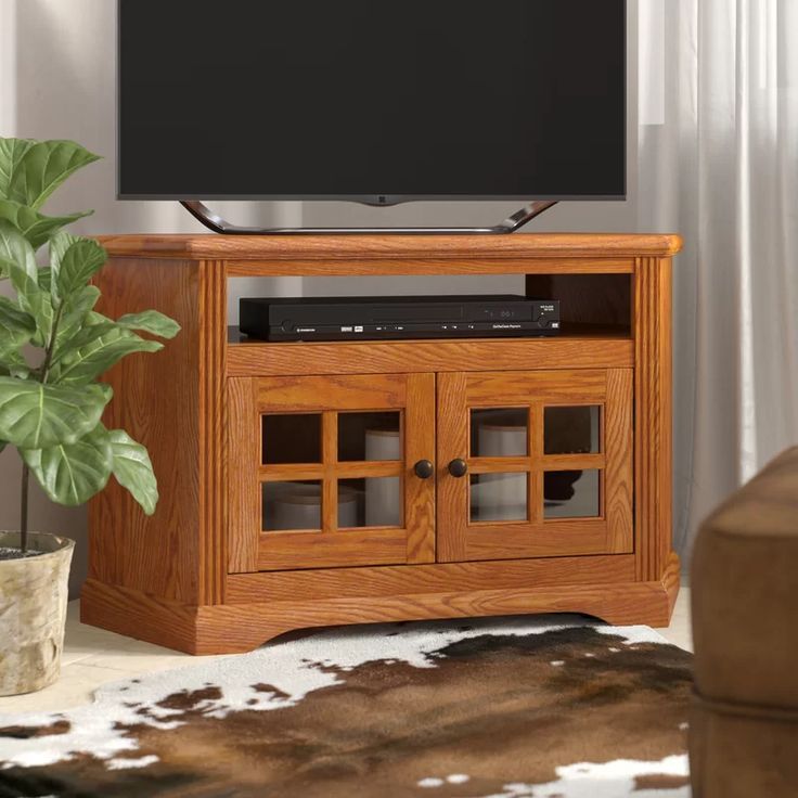 Glastonbury Solid Wood Corner Tv Stand For Tvs Up To 50 For Lansing Tv Stands For Tvs Up To 55&quot; (View 13 of 15)