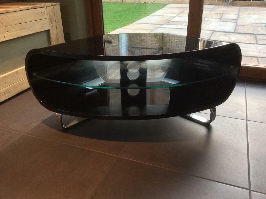 Gloss Black Curve Corner Tv Unit | In Newtownards, County Pertaining To Black Gloss Corner Tv Stand (View 12 of 15)