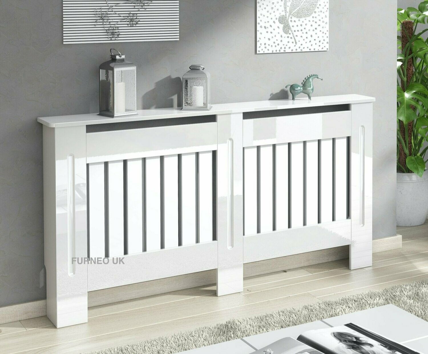 Gloss White Radiator Cover (large) Inside Radiator Cover Tv Stands (View 5 of 15)