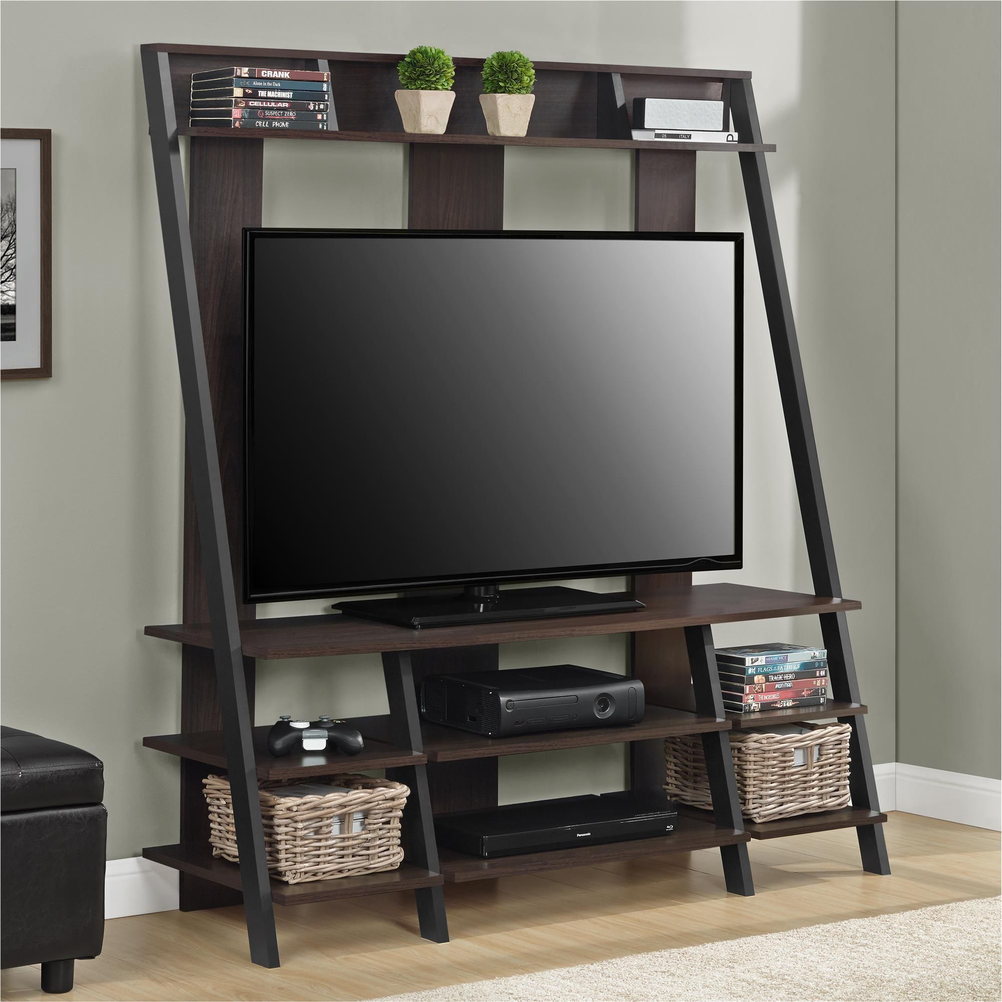 Gorgeous, Ladder Style Home Entertainment Center With In Tiva Oak Ladder Tv Stands (View 4 of 15)
