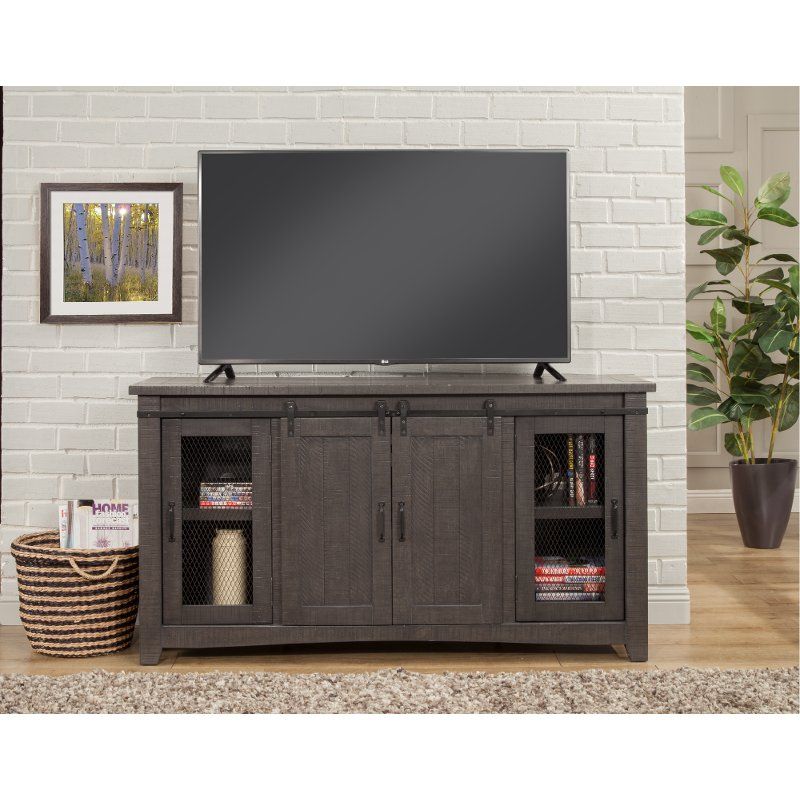 Gray Country Tv Stand With Sliding Barn Door – Sierra | Rc Pertaining To Country Tv Stands (View 6 of 15)