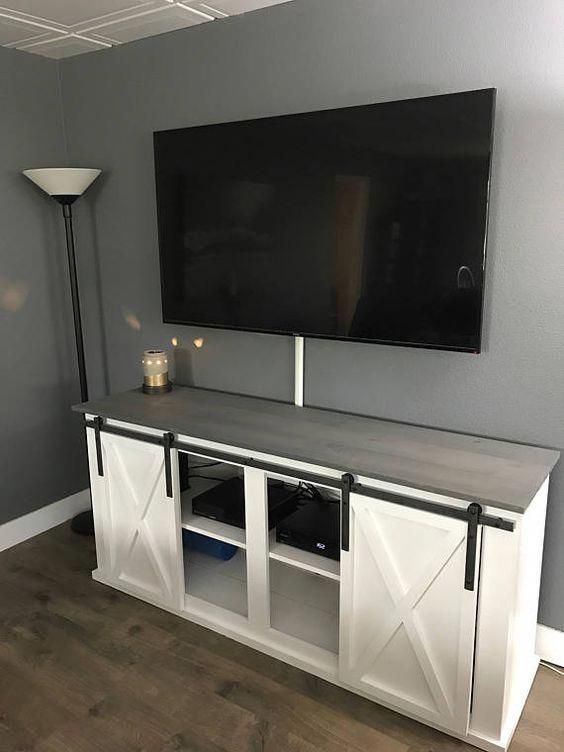 Great Inspiring Ideas To Give Some Thought To # Inside Jaxpety 58" Farmhouse Sliding Barn Door Tv Stands In Rustic Gray (View 10 of 15)
