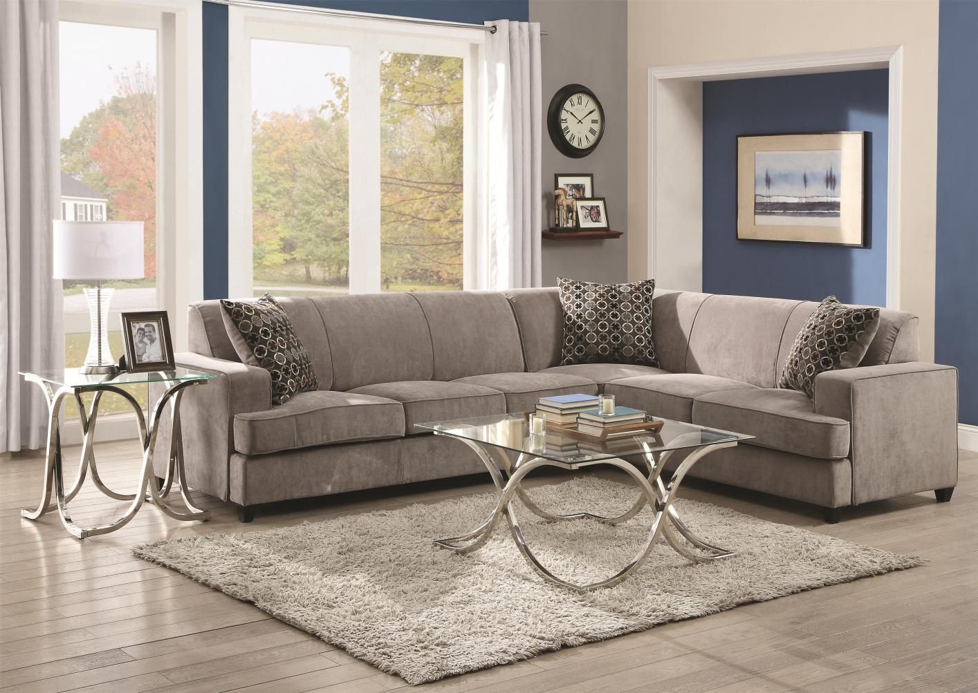 Grey Fabric Sectional Sleeper Sofa – Steal A Sofa In Sectional Sofas In Gray (Photo 5 of 15)
