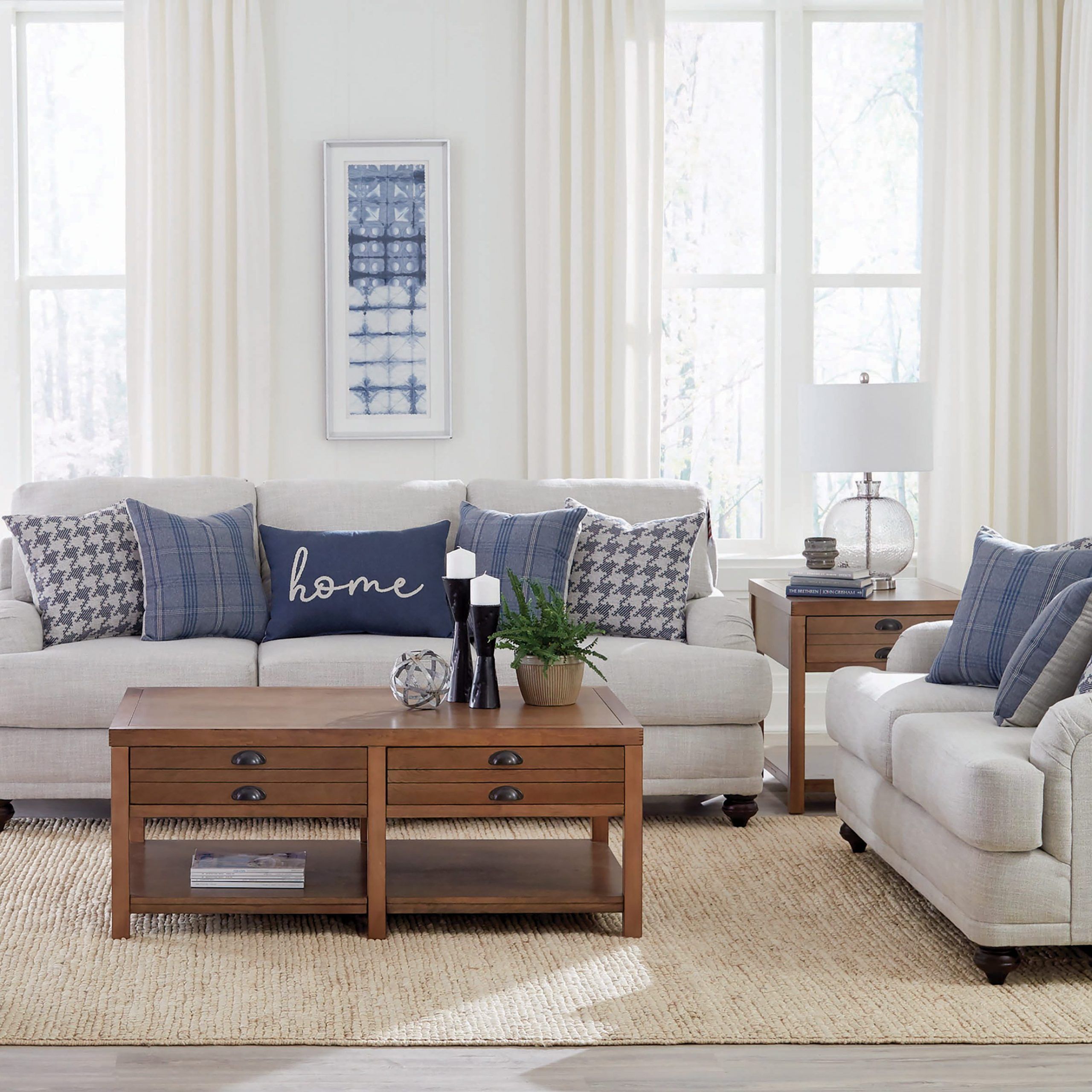 Featured Photo of  Best 15+ of Molnar Upholstered Sectional Sofas Blue/gray