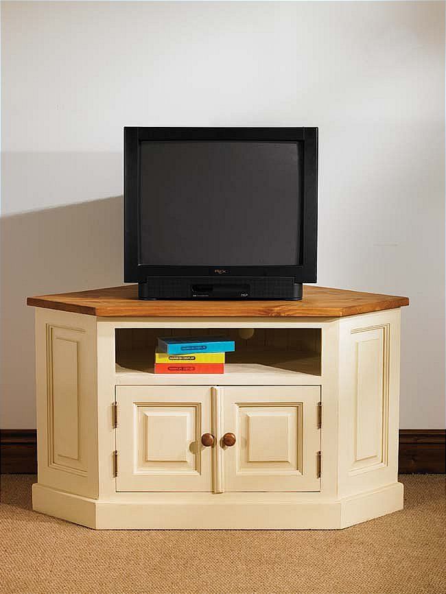 Hampton Pine Furniture Corner Tv Dvd Cabinet Stand | Ebay Throughout Painted Corner Tv Cabinets (View 12 of 15)