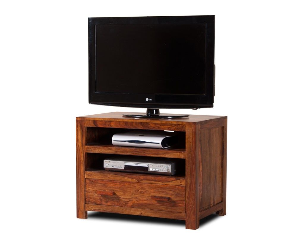 Handcrafted Solid Wood Tv Unit – Small | Casa Bella Regarding Manhattan Compact Tv Unit Stands (Photo 6 of 15)