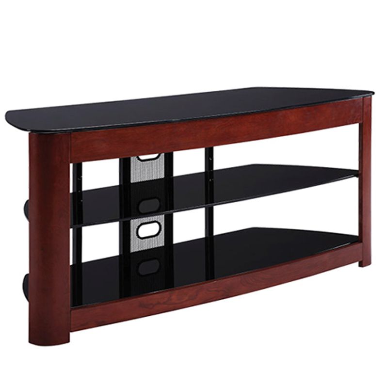 Haropa 49 Wood & Glass Tv Stand Dark Cherry Hpo2445dc In Cherry Wood Tv Cabinets (View 15 of 15)