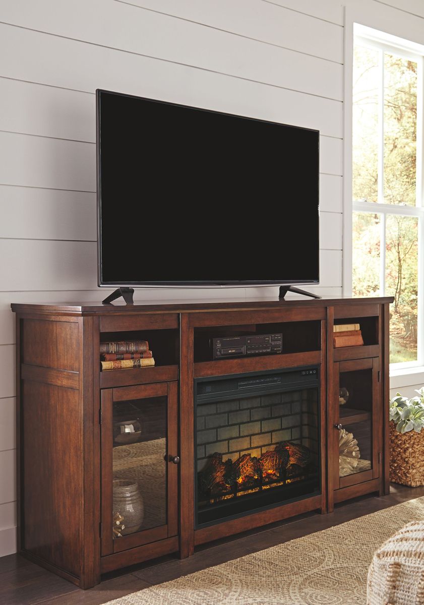 Harpan – Reddish Brown – Extra Large Tv Stand With Lg With Regard To Large Tv Cabinets (View 3 of 15)