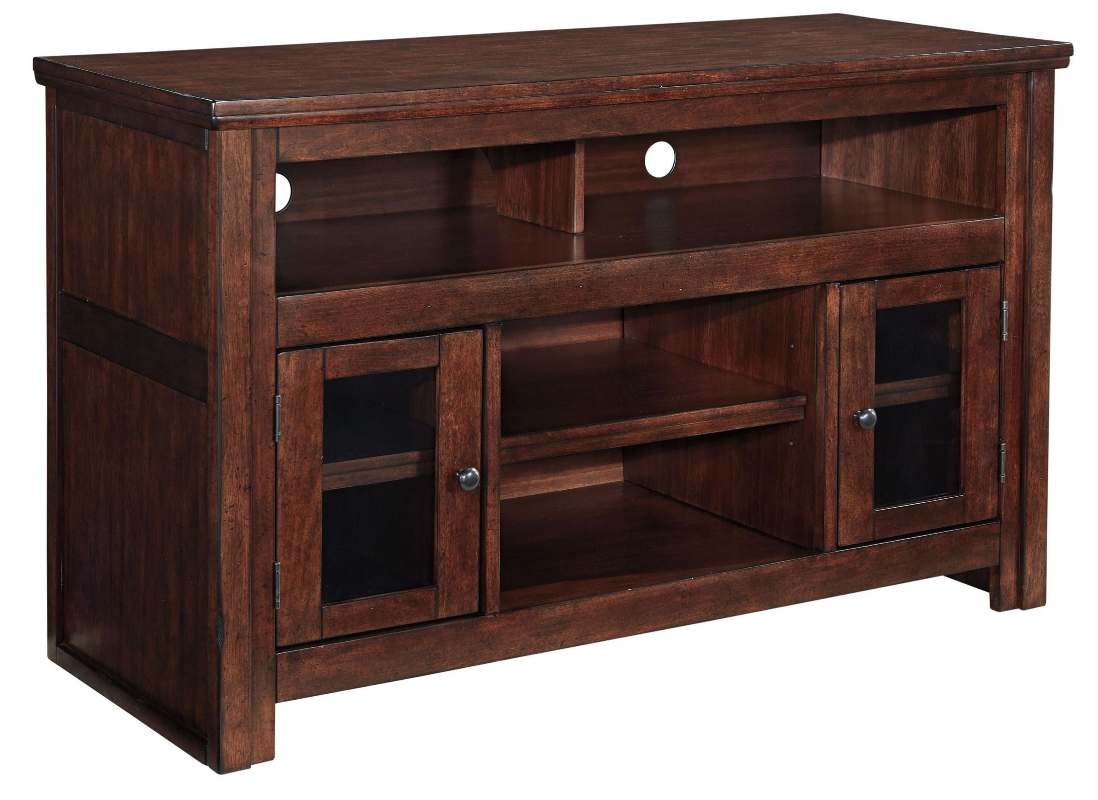 Harpan Reddish Brown Medium Tv Stand From Ashley (w797 28 Within Brown Tv Stands (View 11 of 15)