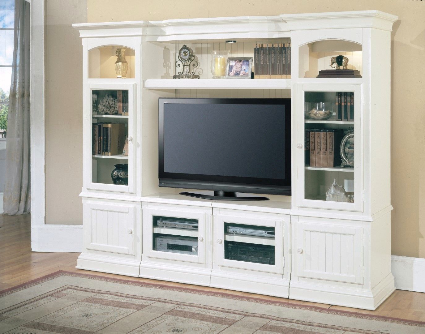 Hartford Beach Cottage 48" – 72" X Pandable Tv Media Stand Intended For Hannu Tv Media Unit White Stands (View 11 of 15)