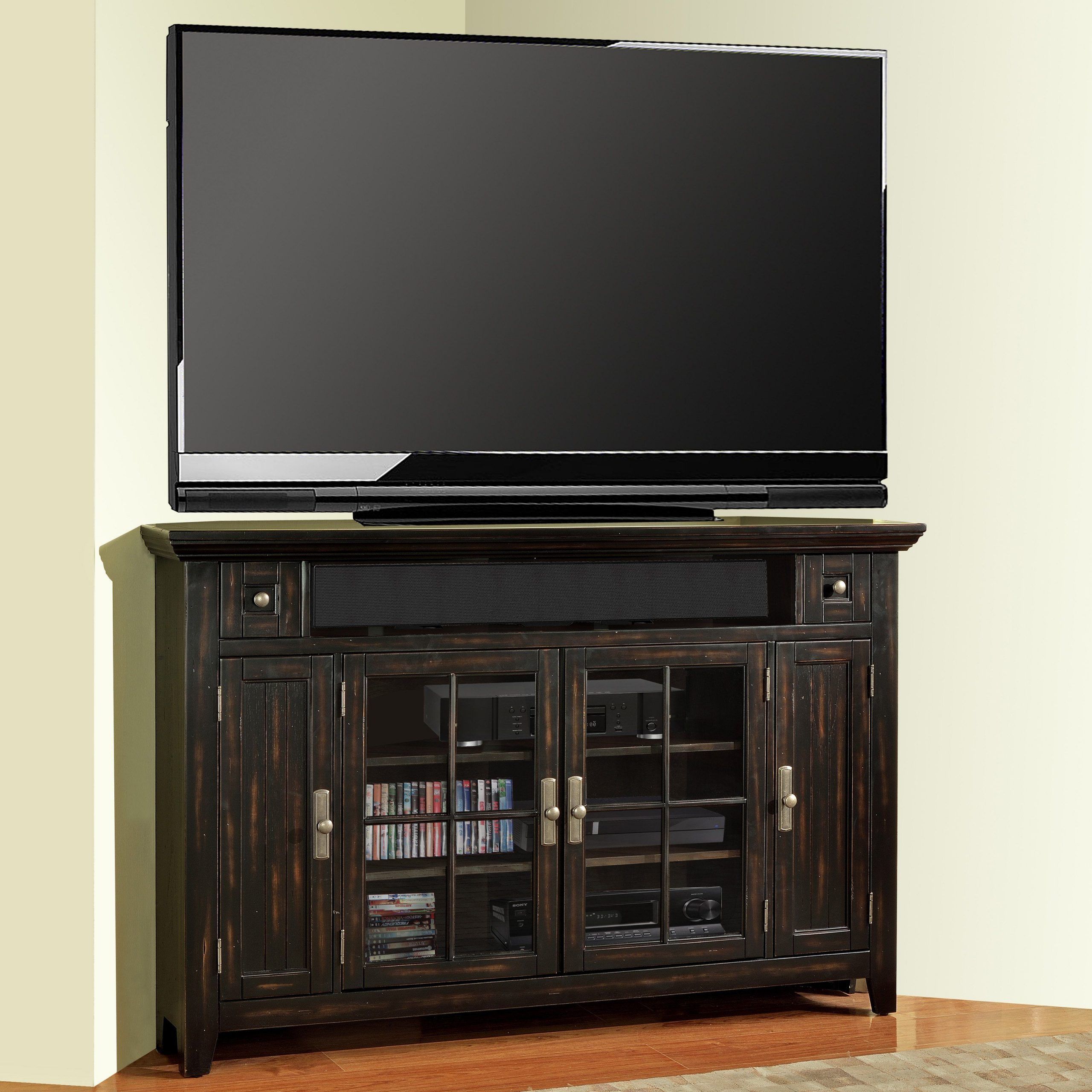 Have To Have It. Parker House Tahoe 62 In. Corner Console Throughout Exhibit Corner Tv Stands (Photo 3 of 15)