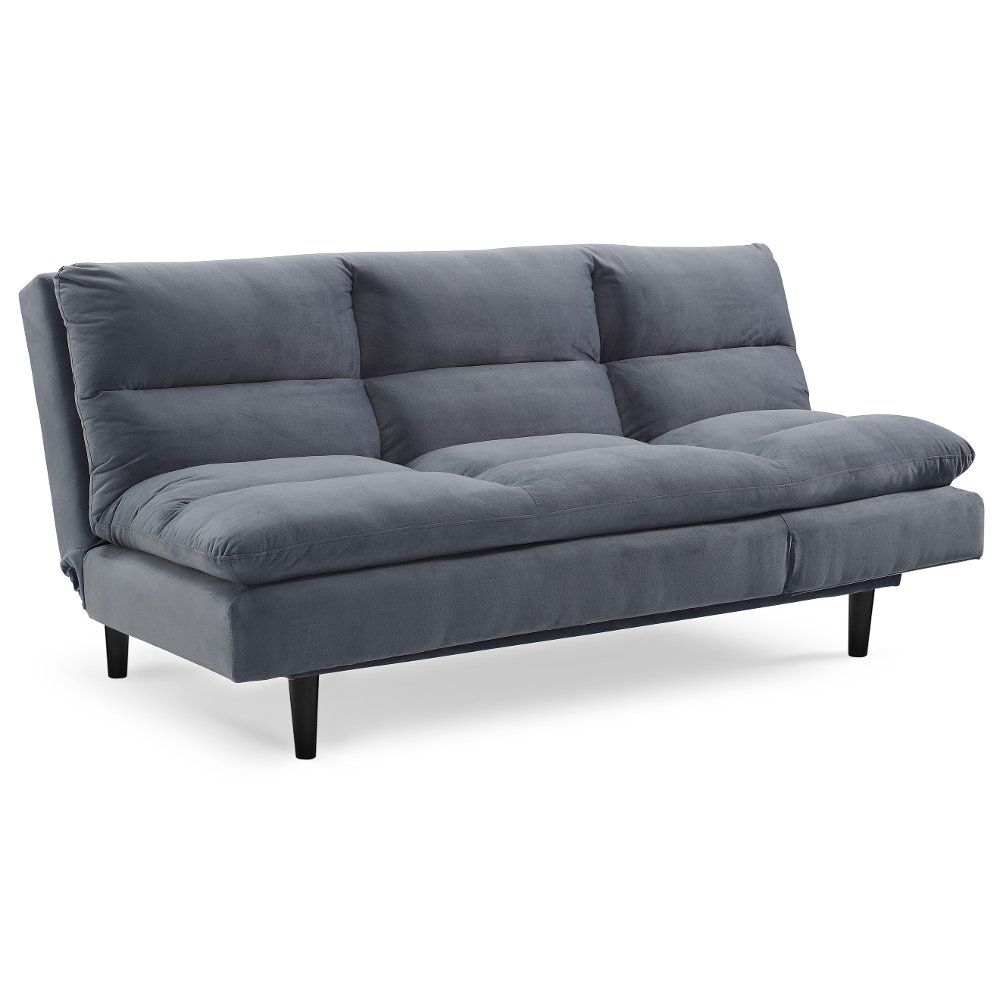 Heavenly Dusty Blue Convertible Sofa Bed – Monterrey In Inside Brayson Chaise Sectional Sofas Dusty Blue (View 2 of 15)