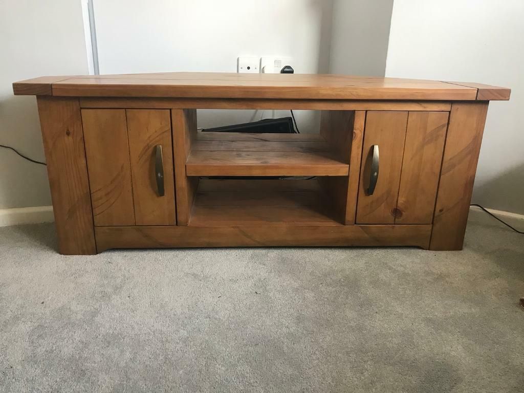 Heavy Sturdy (pine ) Corner Tv / Entertainment Stand | In With Regard To Pine Corner Tv Stands (View 7 of 15)