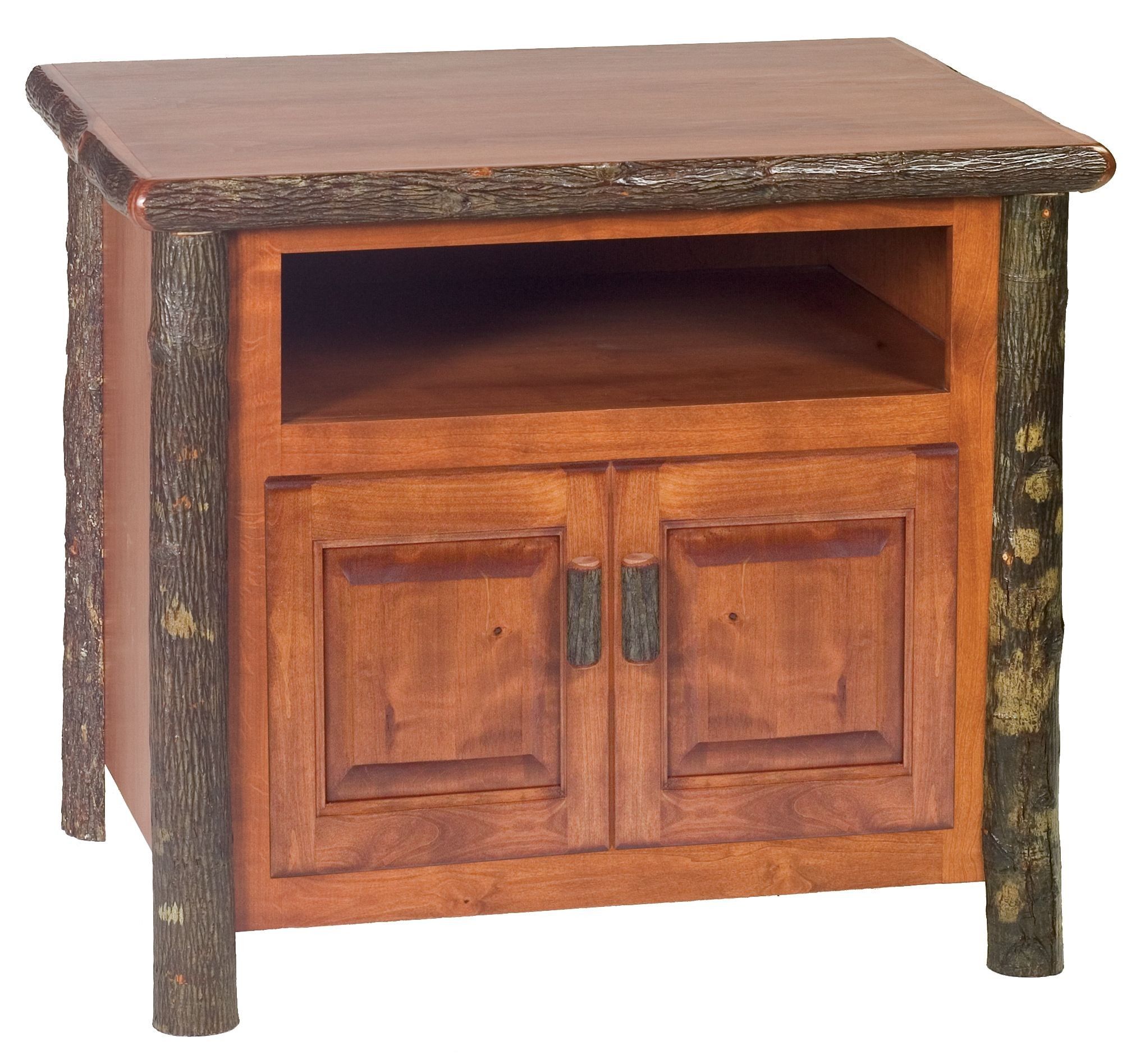 Hickory Rustic Alder Tv Stand From Fireside Lodge (84240 Within Rustic Tv Cabinets (Photo 1 of 15)