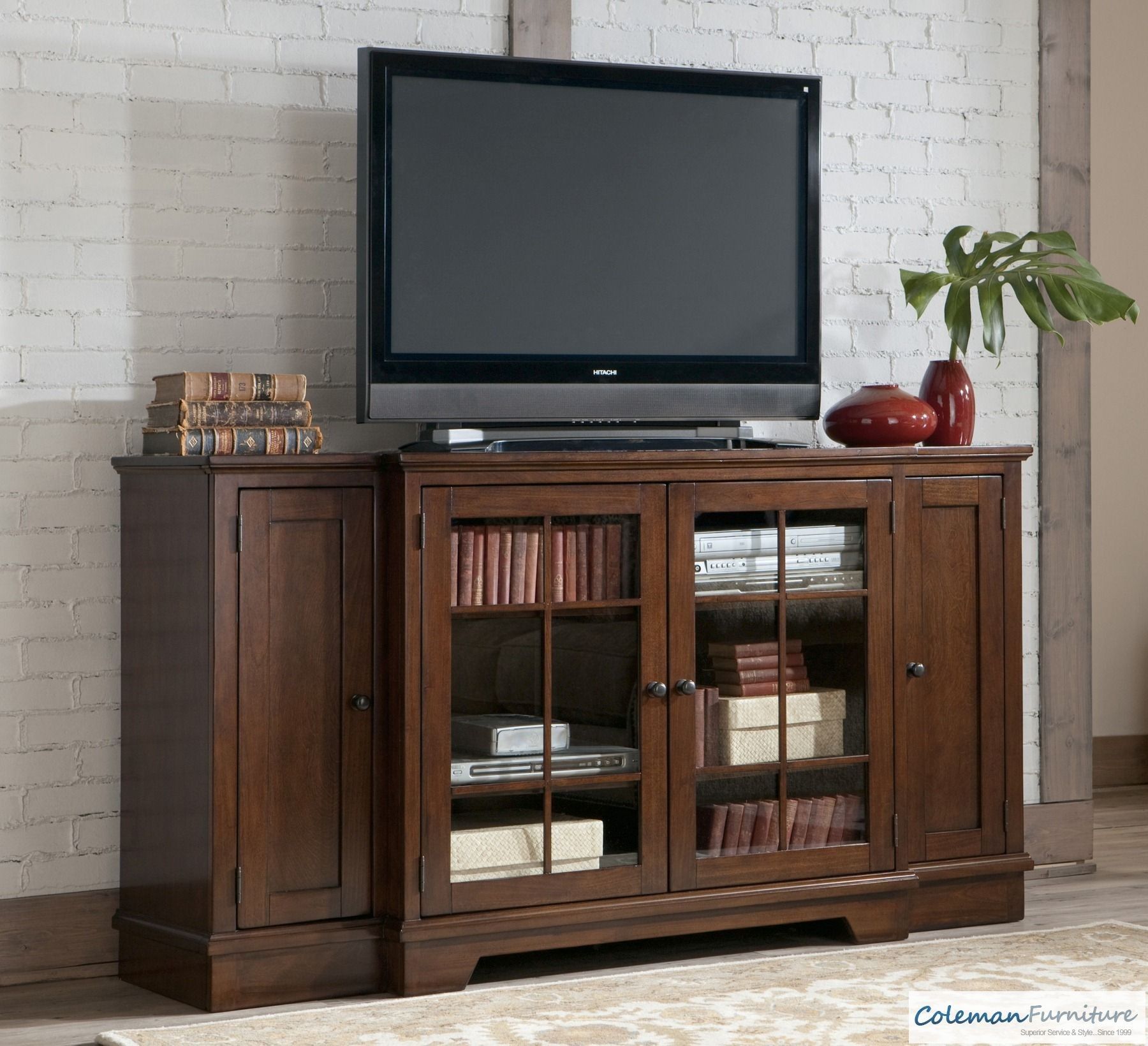 Hodgenville Tall Extra Large Tv Stand From Ashley (w684 48 Regarding Anya Wide Tv Stands (Photo 3 of 15)