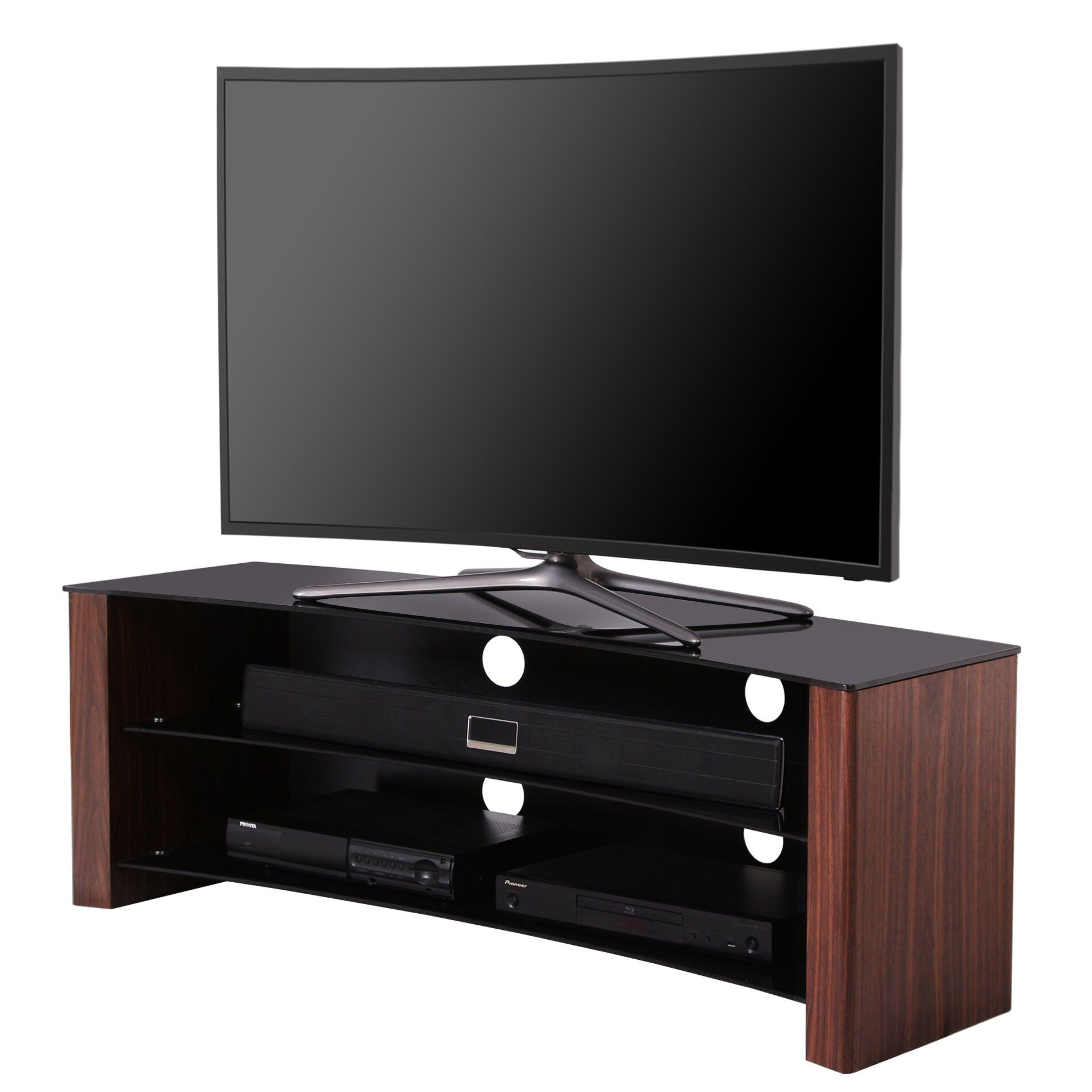 Hokku Designs Tv Stand For Tvs Up To 55" & Reviews For Hokku Tv Stands (View 2 of 15)