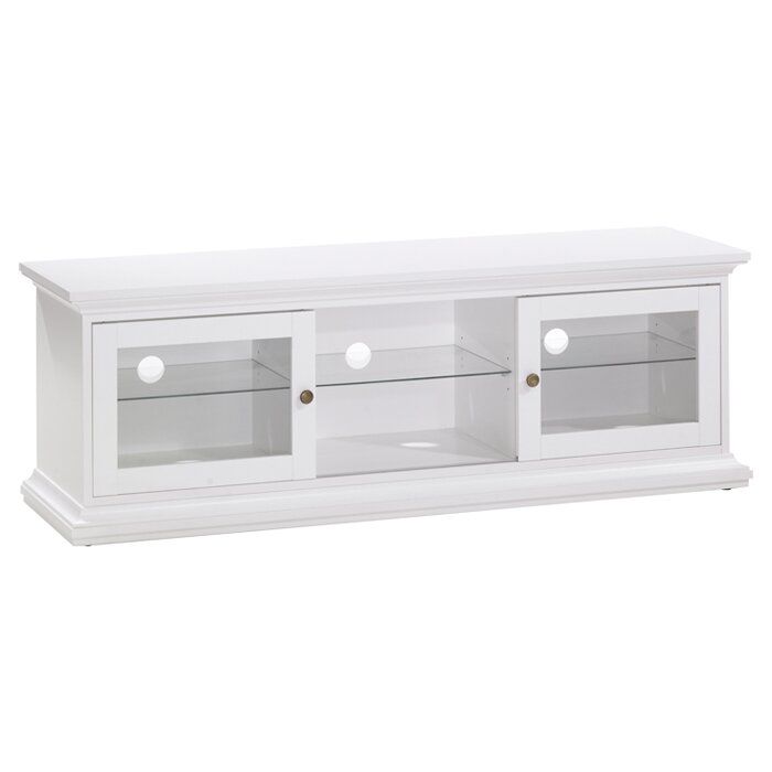 Hokku Designs Tv Stand In White & Reviews | Wayfair Intended For Hokku Tv Stands (View 14 of 15)
