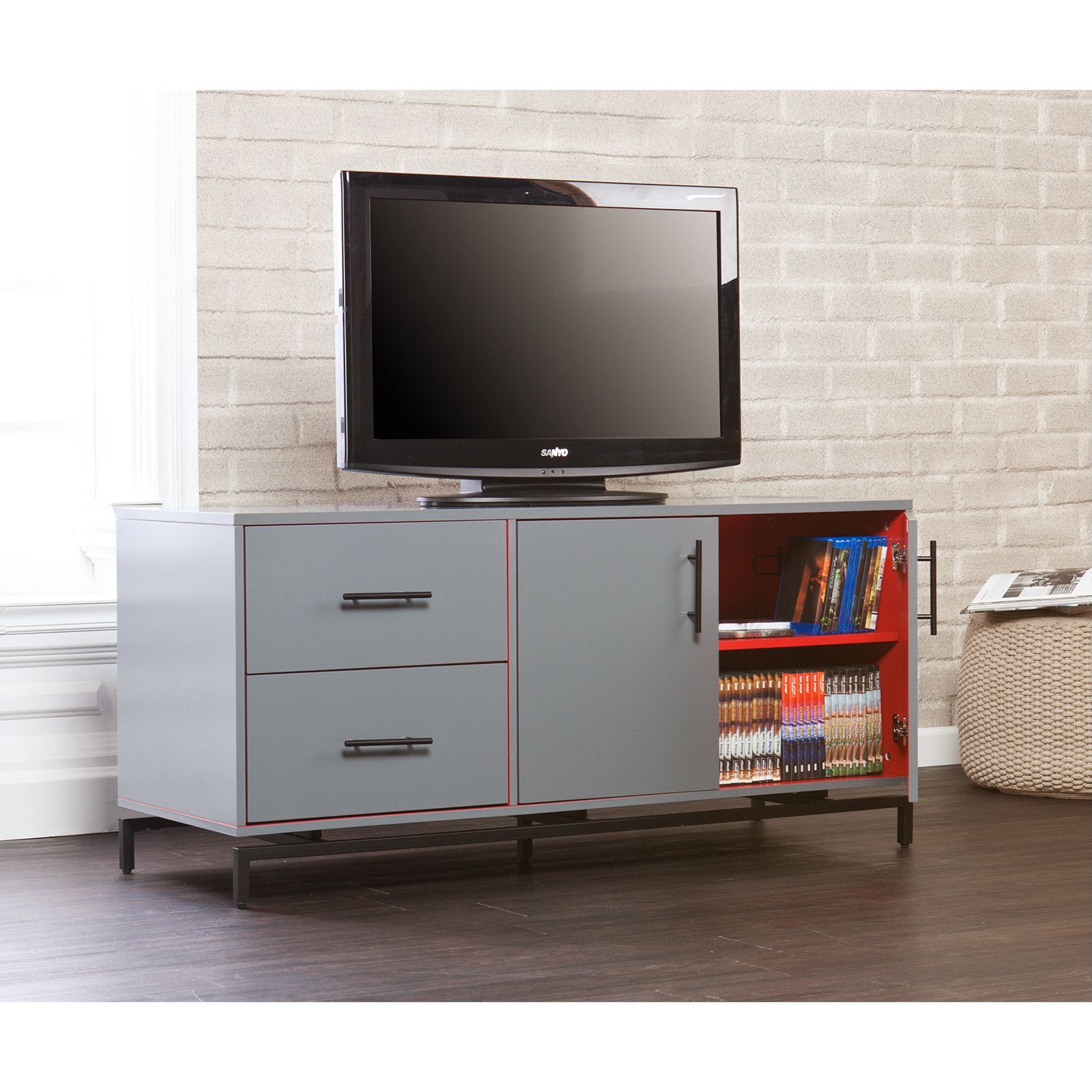 Holly & Martin Mahlias Tv Stand – Gray – Tv Stands At Intended For Delphi Grey Tv Stands (View 6 of 15)