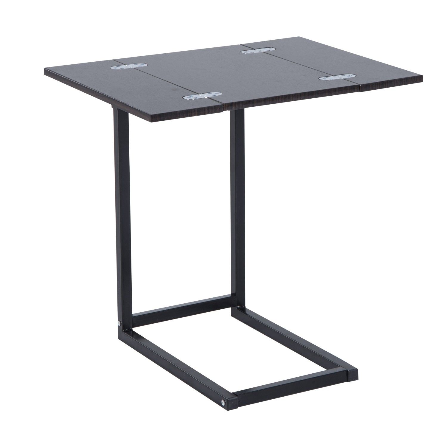 Homcom 24" Rustic Industrial Laptop Tv Tray Extending Wing Pertaining To Tv Tables (View 11 of 15)