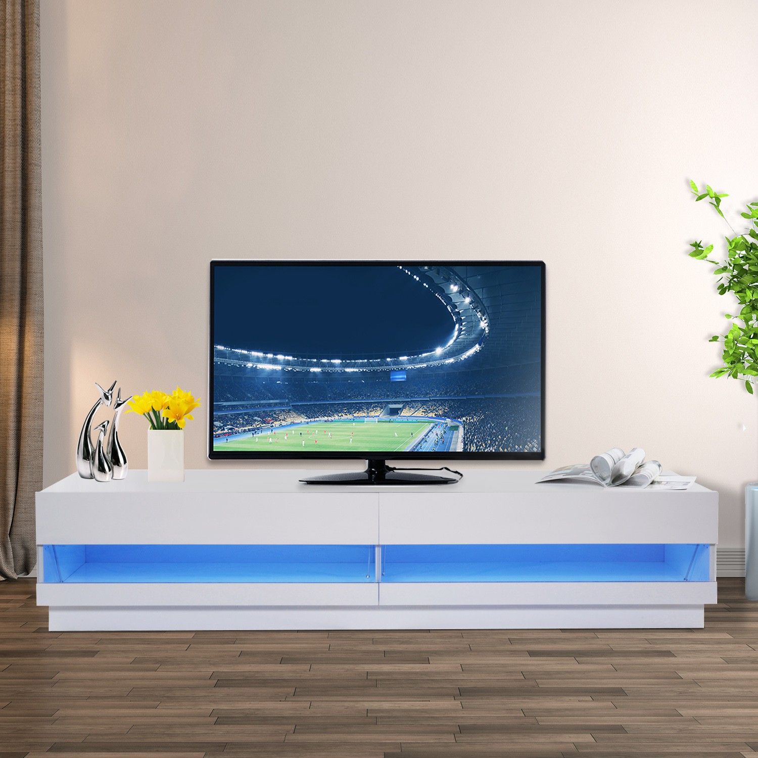 Featured Photo of 15 The Best White High Gloss Tv Stand Unit Cabinet