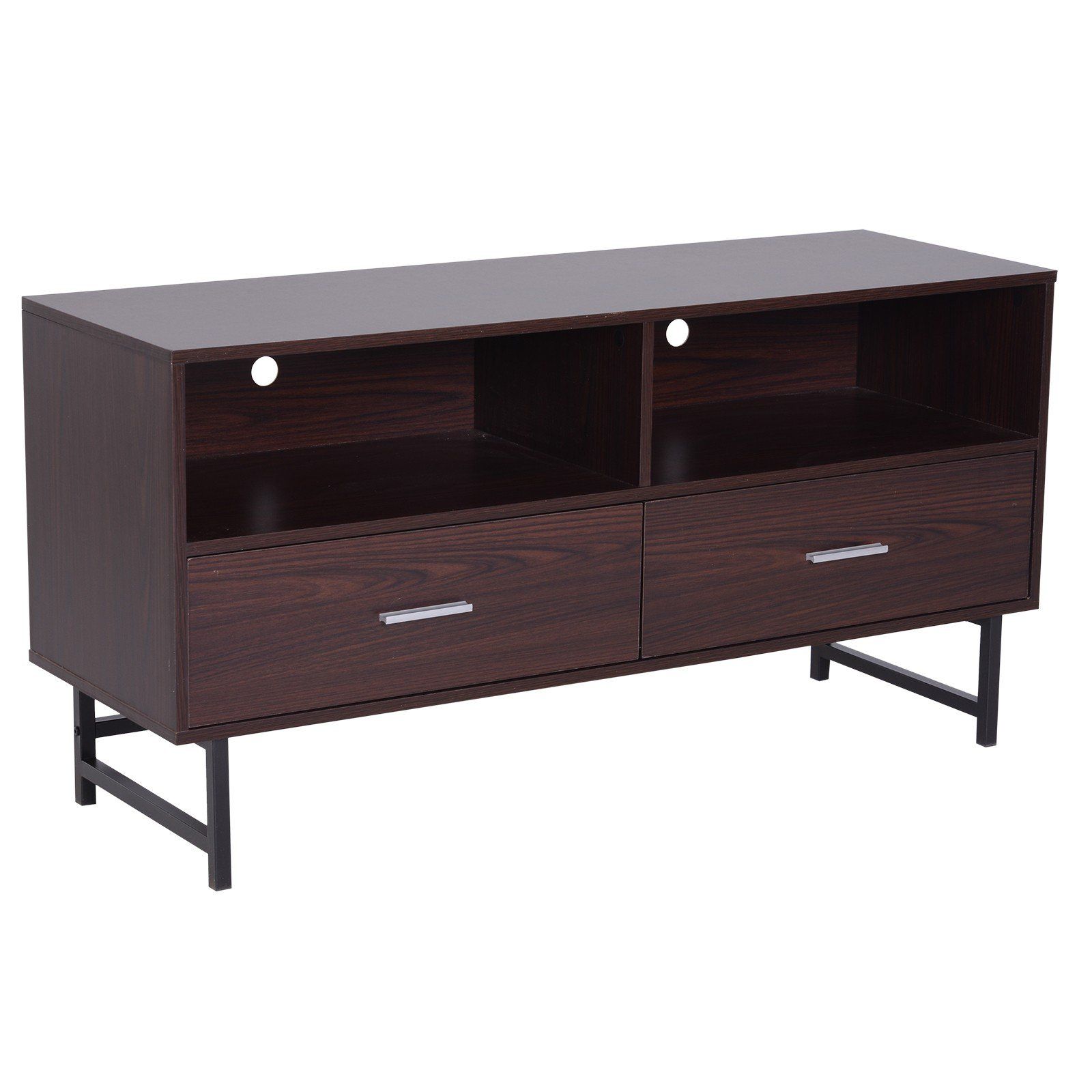 Homcom Modern Media Entertainment Center Tv Stand Storage For Tv Cabinets With Drawers (View 10 of 15)