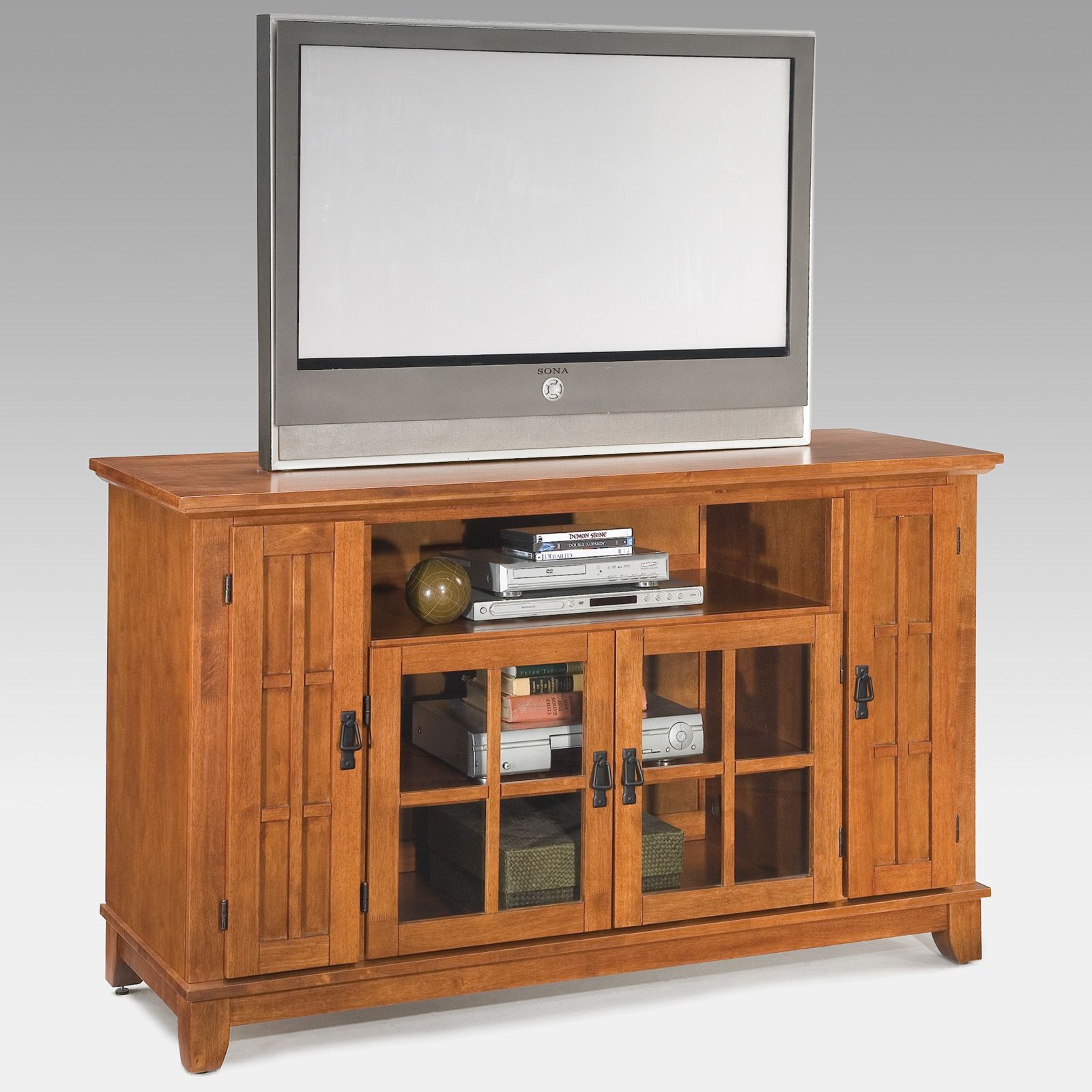 Home Styles Arts & Crafts Entertainment Credenza – Cottage For Oak Tv Entertainment Stands (View 6 of 15)