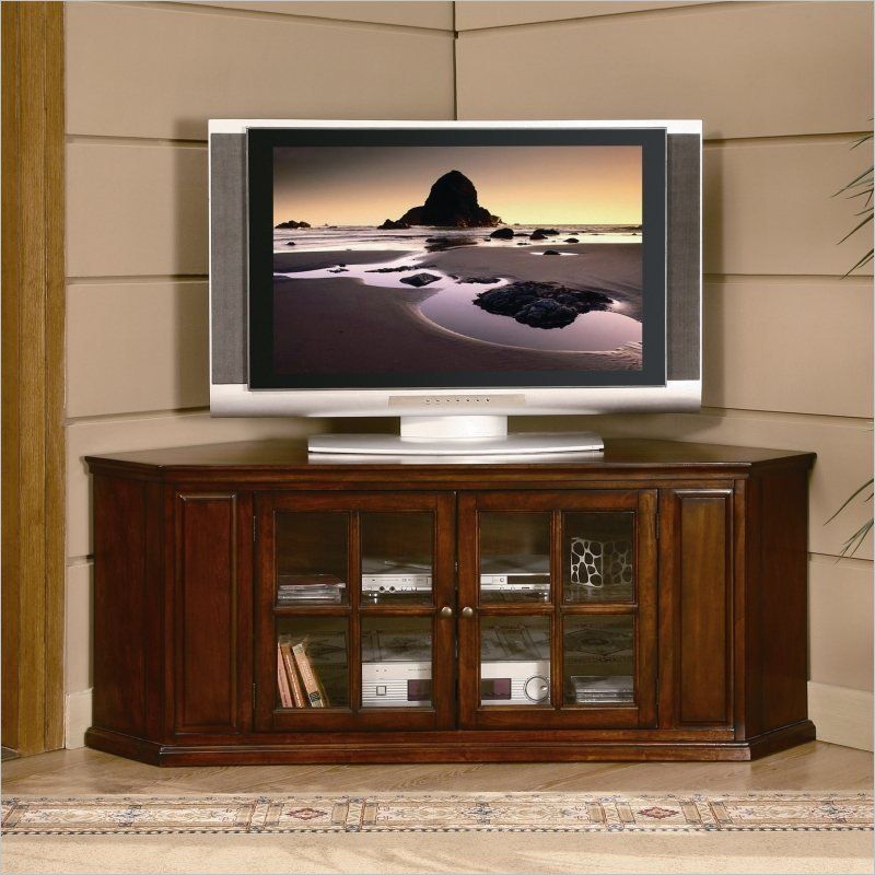 Homelegance Hayden 62" Rta Corner Tv Stand In Burnished With Tasi Traditional Windowpane Corner Tv Stands (View 12 of 15)
