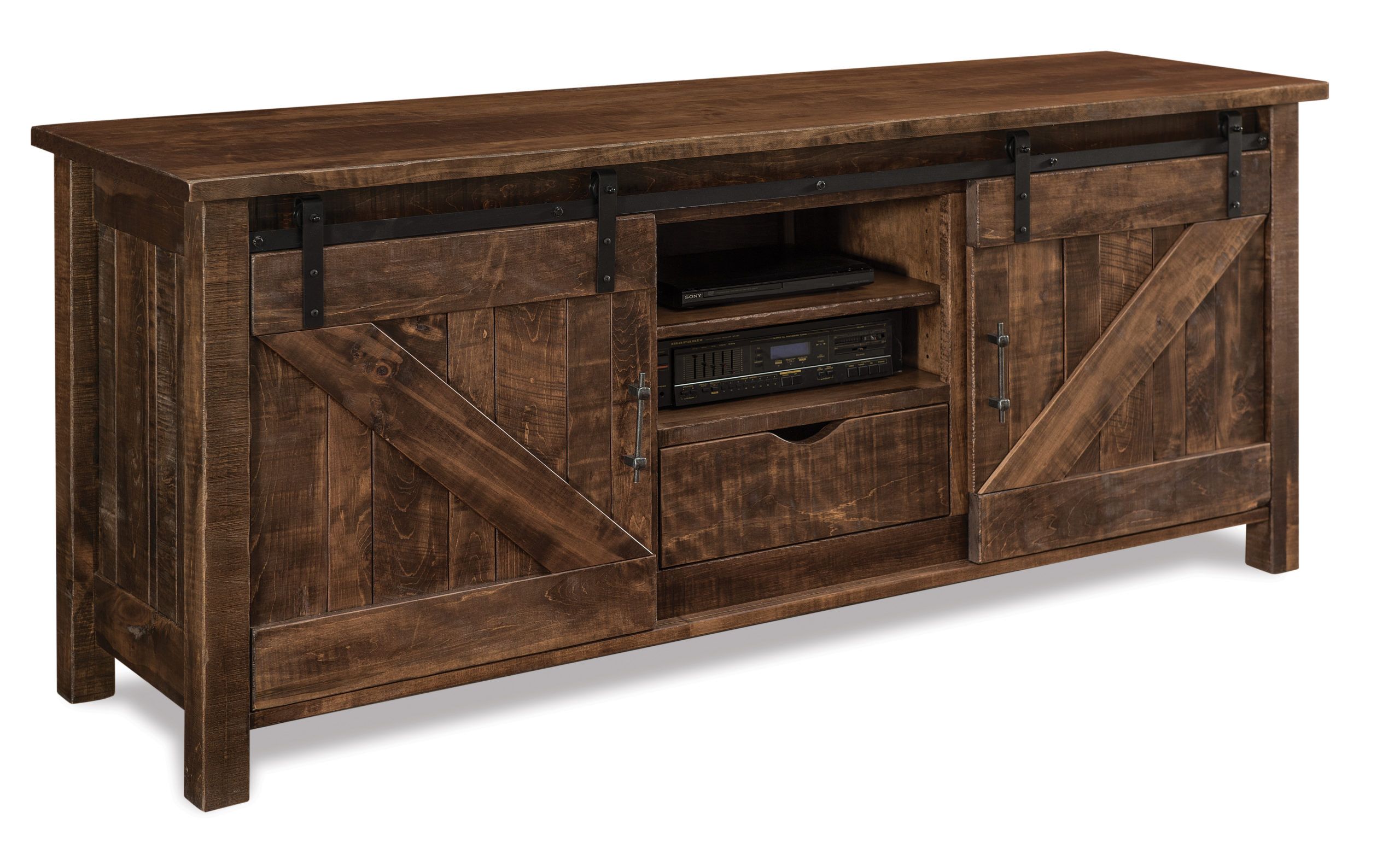 Houston Tv Stand | Amish Solid Wood Tv Stands | Kvadro Inside Oak Tv Stands Furniture (Photo 1 of 15)