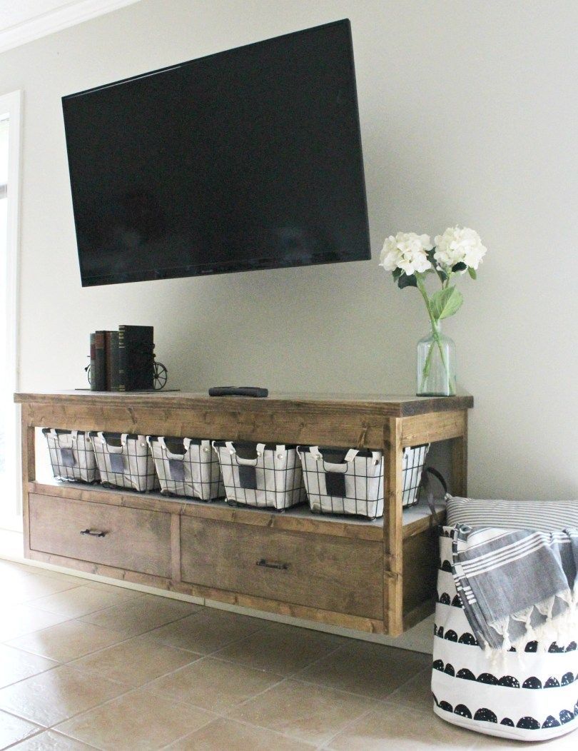 How To Build A Diy Modern Floating Vanity Or Tv Console Regarding Diy Convertible Tv Stands And Bookcase (View 7 of 15)