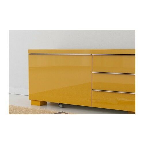 Ikea Bests Burs Mustard Yellow High Gloss Tv Unit | In Within Cambourne Tv Stands (View 9 of 15)