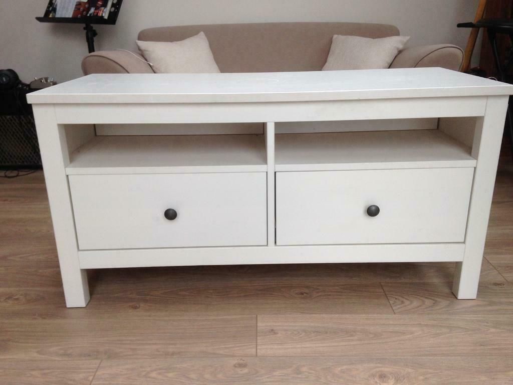 Ikea Hemnes White Tv Stand And Storage Unit | In Broughty In Tv Console Table Ikea (View 10 of 15)