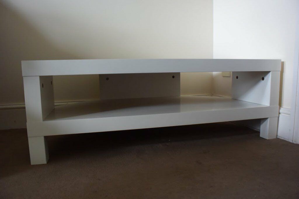 Ikea Lack Corner Tv Stand, White – Used, Still In Good Intended For Tv Stand 100cm Wide (View 15 of 15)
