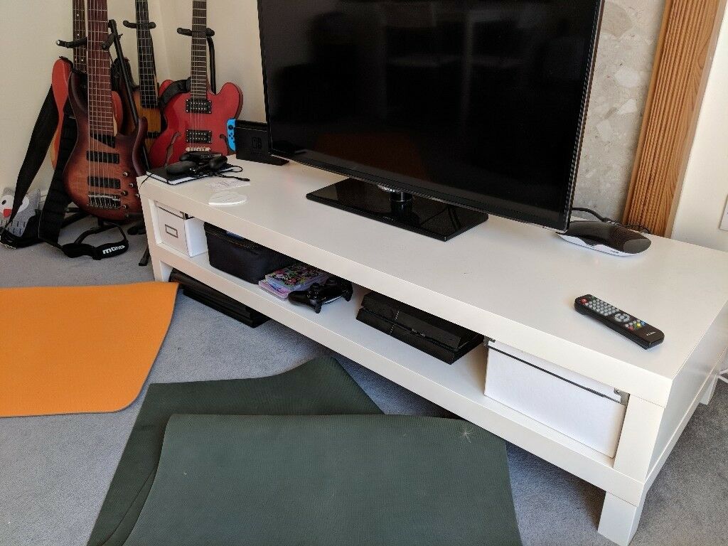 Ikea Lack Tv Stand/ Table/ Bench In White | In Abingdon Within Tv Console Table Ikea (Photo 15 of 15)