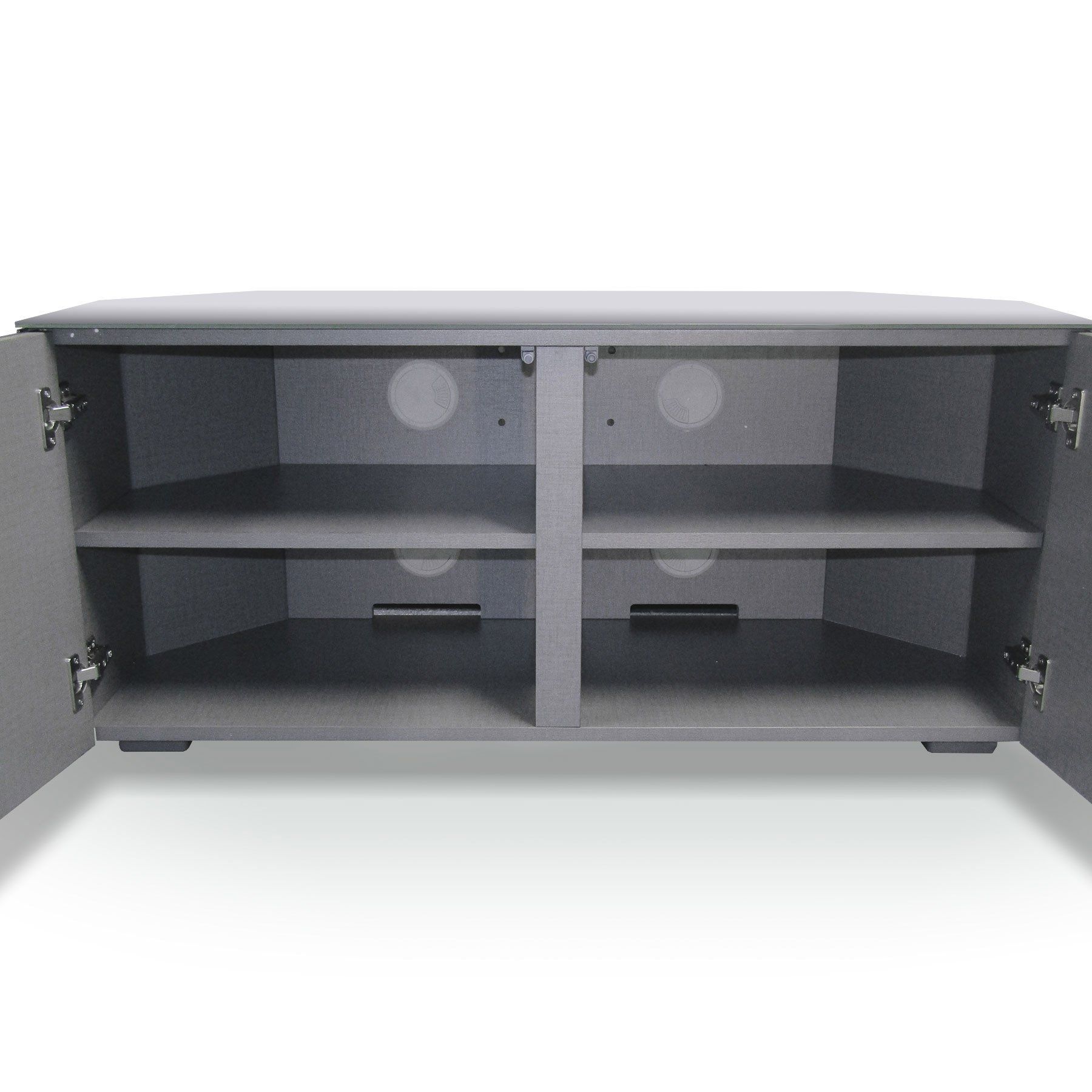 Invictus Black High Gloss Corner Tv Stand For Up To 55" Tvs Inside Tv Cabinets Black High Gloss (View 8 of 15)
