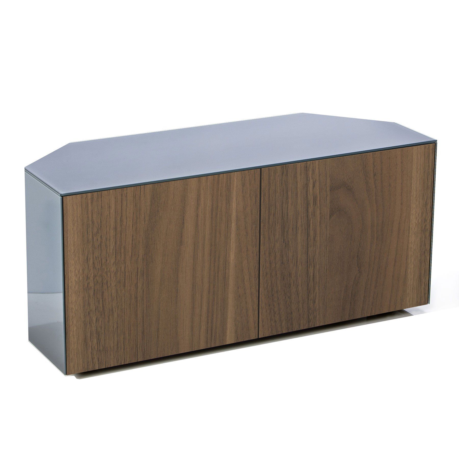 Invictus Grey And Walnut Corner Tv Stand For Up To 55" Tvs With Grey Corner Tv Stands (View 11 of 15)