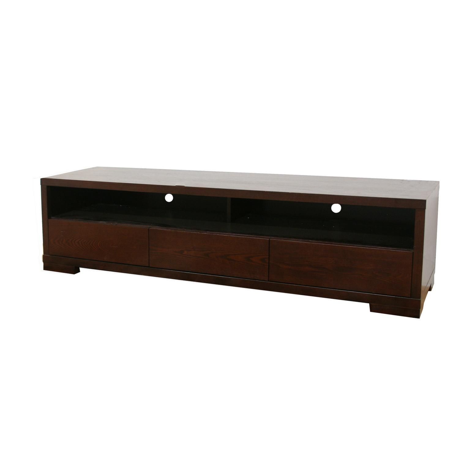 Jairo Dark Brown Wood Modern Tv Stand – 13323364 With Regard To Dark Wood Tv Cabinets (View 12 of 15)