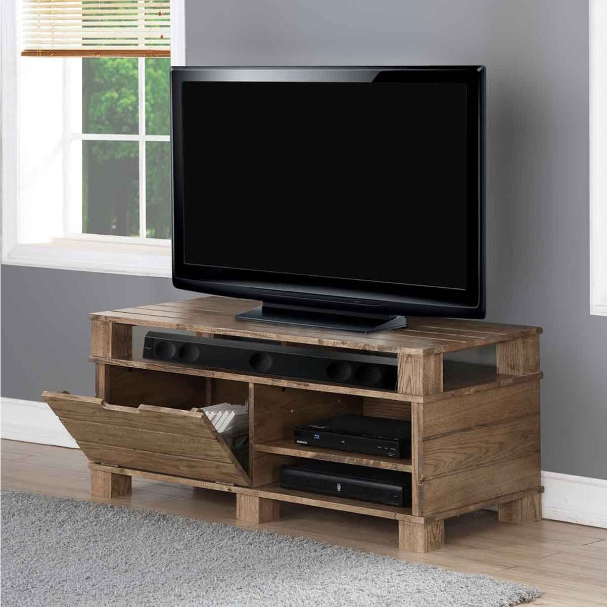 Jual Sw201 Solid Wood Rustic Oak Tv Stand For Up To 55 Inside Tv Stands For 55 Inch Tv (View 6 of 15)