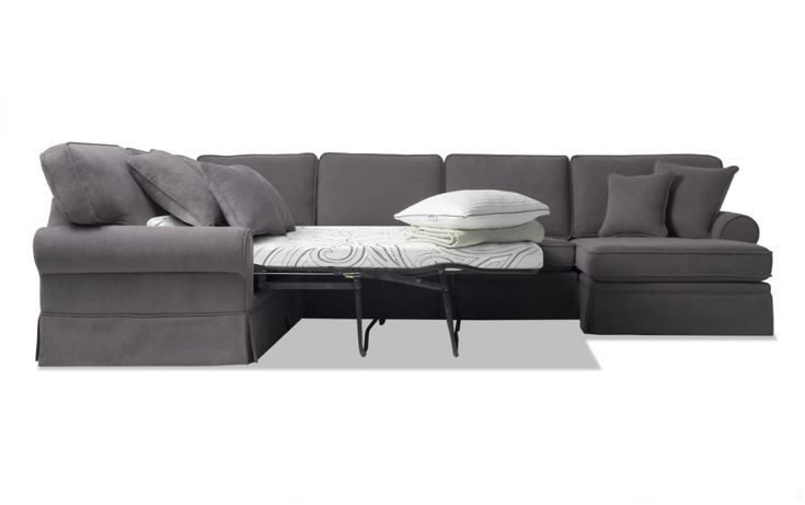 Katie Charcoal 4 Piece Bob O Pedic Cooling Full Sleeper Pertaining To Katie Charcoal Sofas (View 2 of 15)
