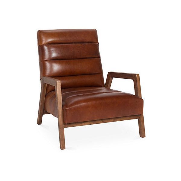 Kim Salmela Gracie Channel Chair Brown Leather Accent Inside Gracie Chocolate Sofas (View 1 of 15)