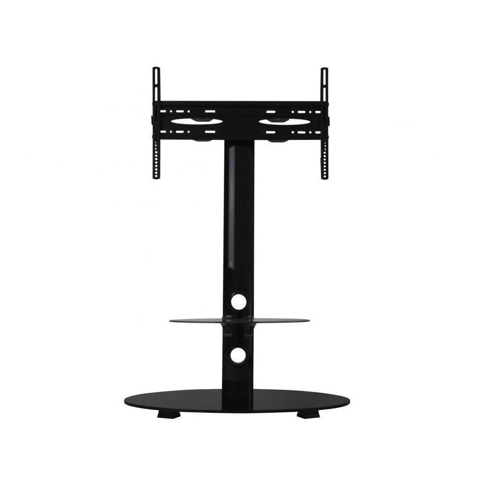 King Cantilever Tv Stand With Brackets, Black, Oval Base Throughout Cantilever Tv Stands (Photo 1 of 15)