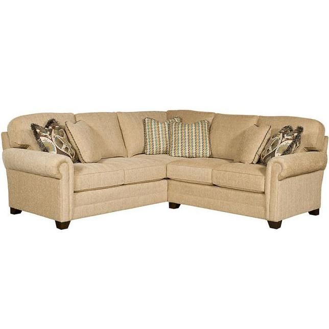 King Hickory Winston Transitional Sectional With Rolled Intended For Winston Sofa Sectional Sofas (View 14 of 15)