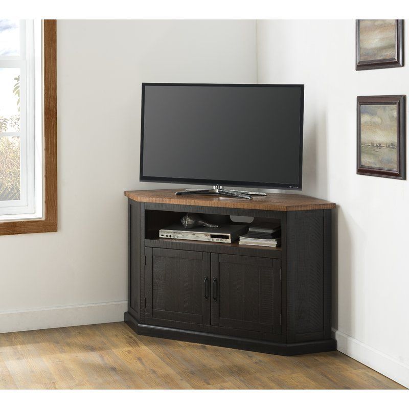 Kinsella Solid Wood Corner Tv Stand For Tvs Up To 55 Within Real Wood Corner Tv Stands (View 7 of 15)