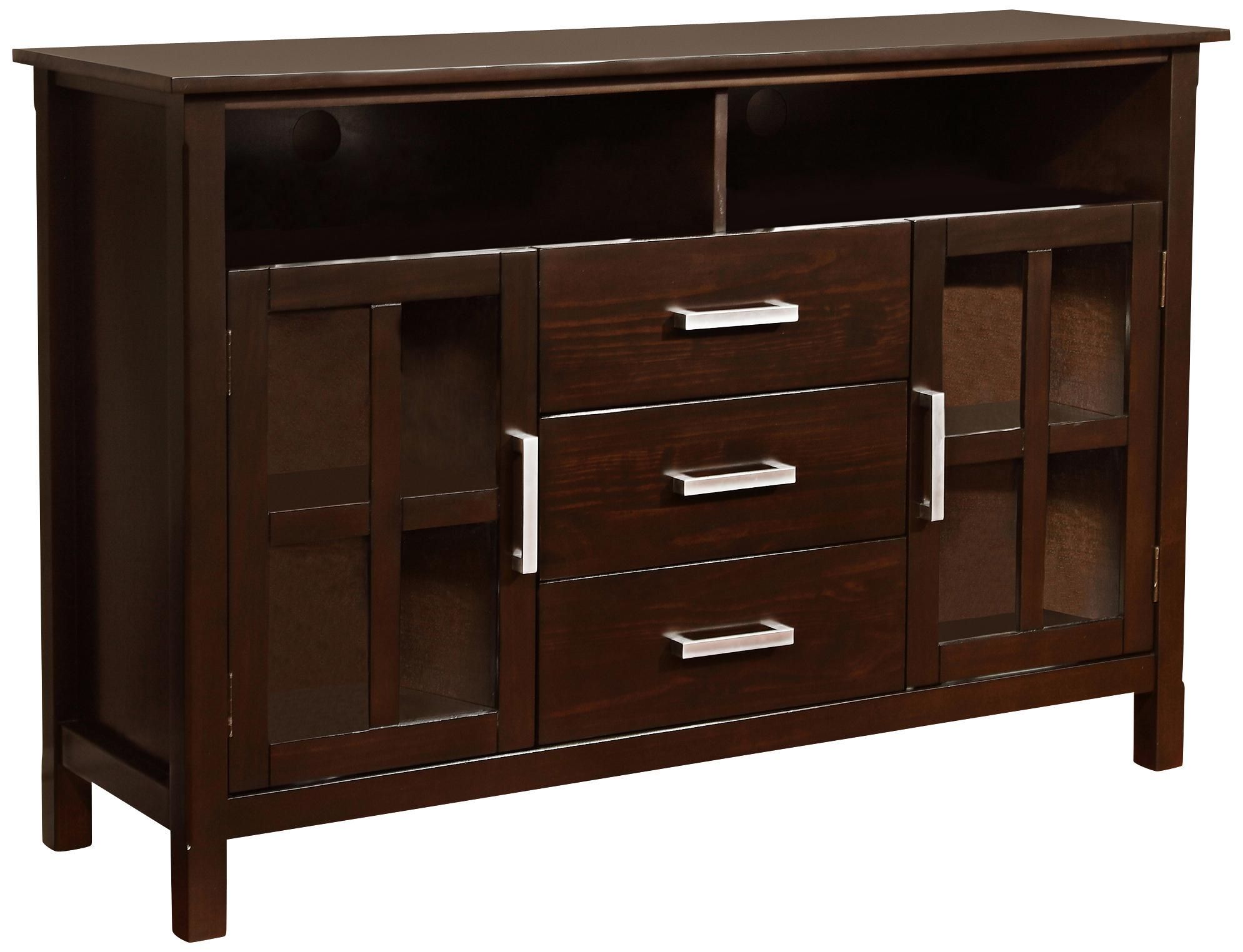 Kitchener 2 Door Walnut Brown Tall Tv Media Stand | Flat Pertaining To Dark Brown Tv Cabinets With 2 Sliding Doors And Drawer (View 7 of 15)