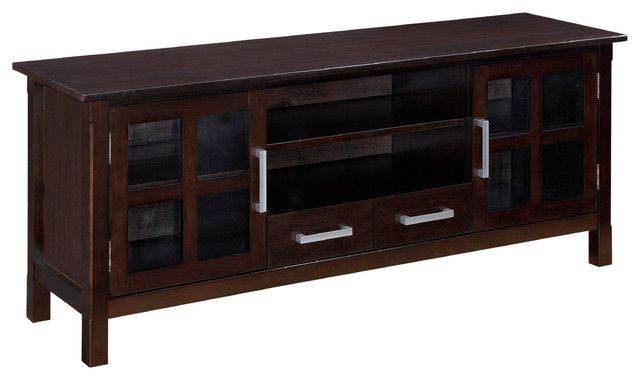 Kitchener 60 Inches Wide X 24 Inches High Tv Stand In Dark Regarding 24 Inch Tv Stands (View 5 of 7)