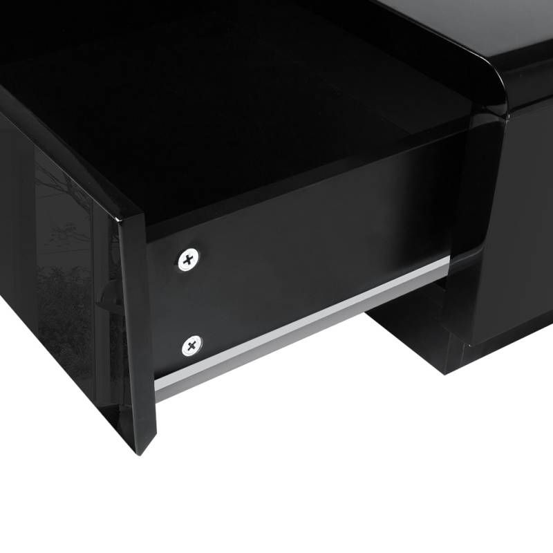 L Shape Tv Entertainment Unit High Gloss Black | Buy Intended For Black Gloss Tv Units (View 11 of 15)
