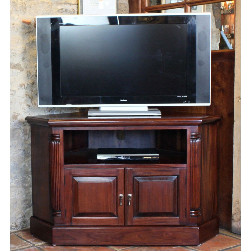 La Roque Mahogany Furniture Corner Television Cabinet – Sale Inside Mahogany Corner Tv Cabinets (View 4 of 15)