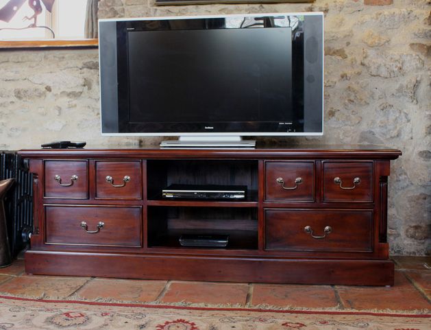 La Roque Mahogany Widescreen Television Cabinet | Fully Intended For Widescreen Tv Cabinets (View 15 of 15)